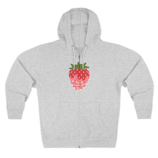 Chocolate Covered Strawberry | Unisex Zip Hoodie