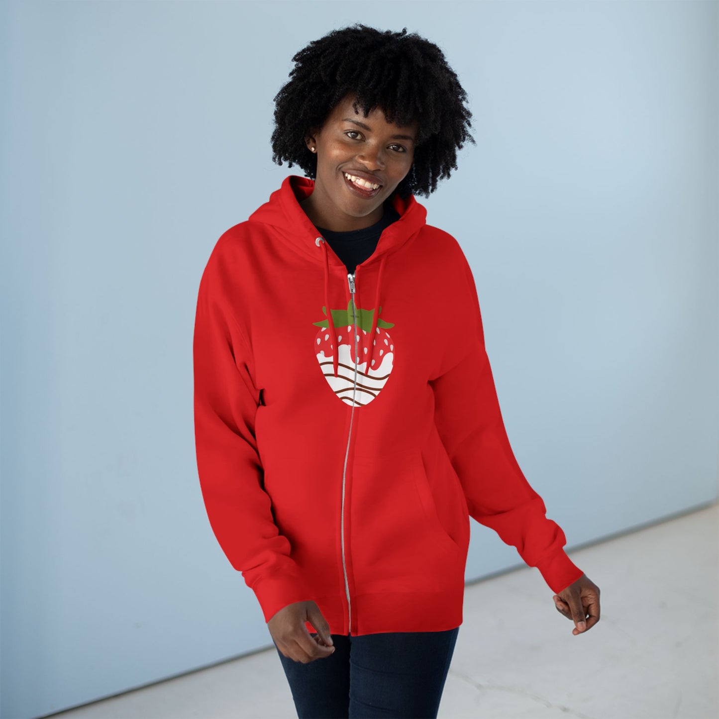 Chocolate Covered Strawberry | Unisex Zip Hoodie
