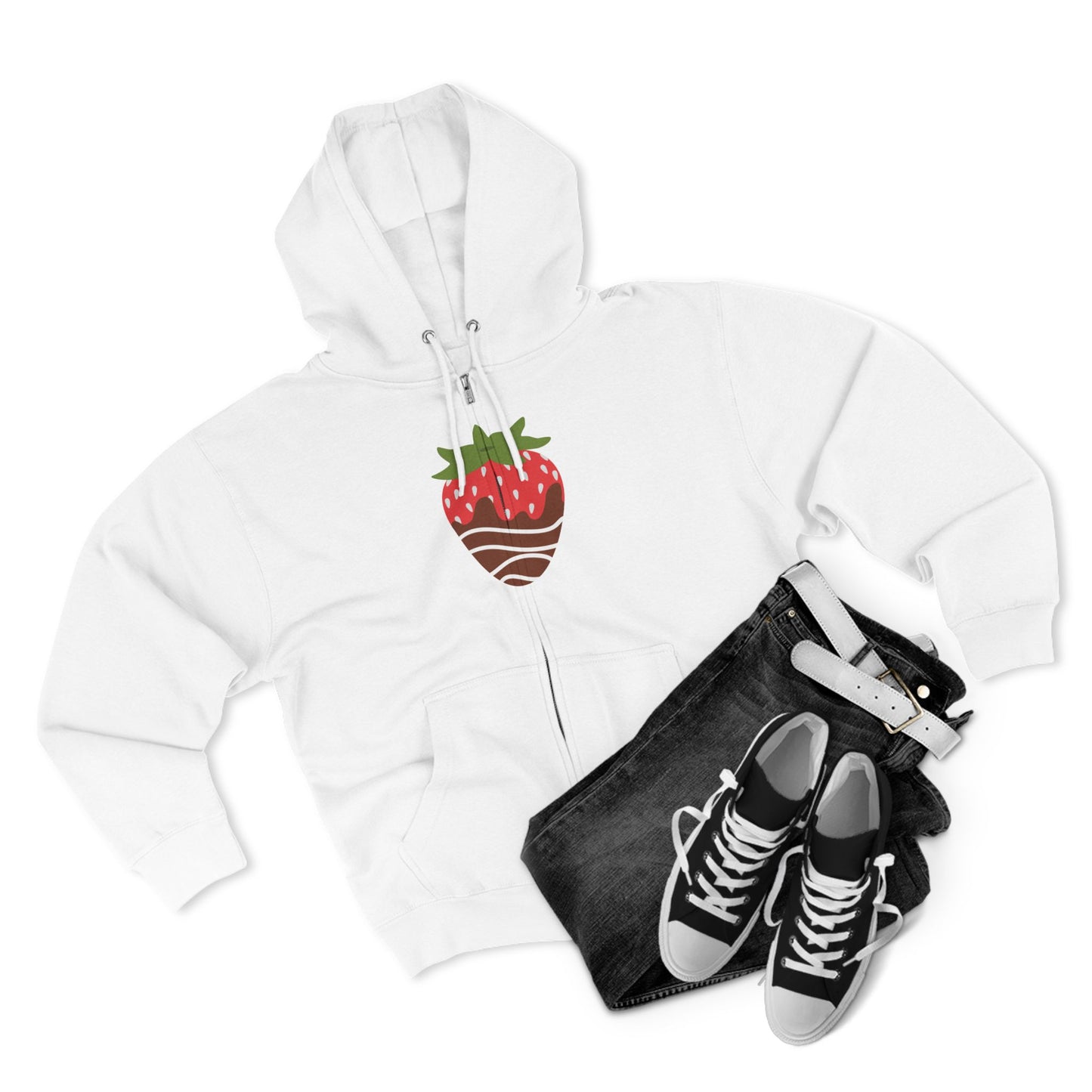 Chocolate Covered Strawberry | Unisex Zip Hoodie