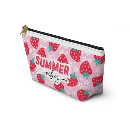 Summer Vibes Strawberry | Accessory Pouch | Travel Bag