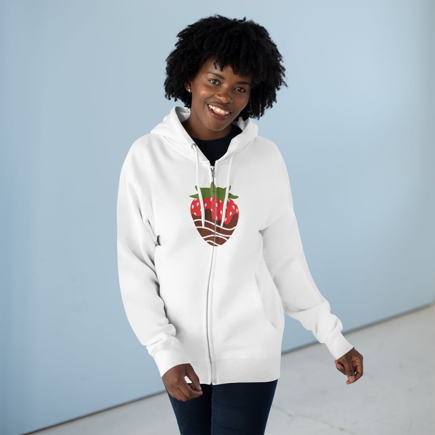 Chocolate Covered Strawberry | Unisex Zip Hoodie