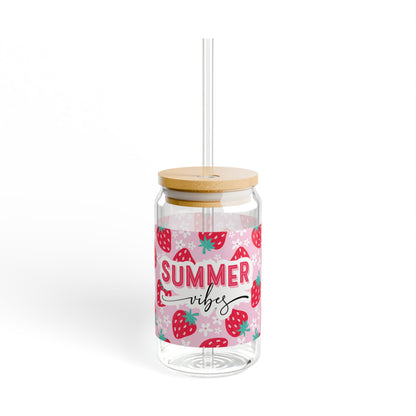 Summer Vibes, Sipper Glass, 16oz