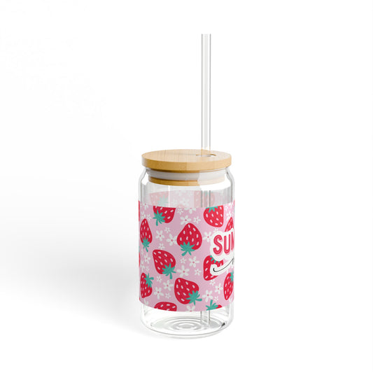 Summer Vibes, Sipper Glass, 16oz