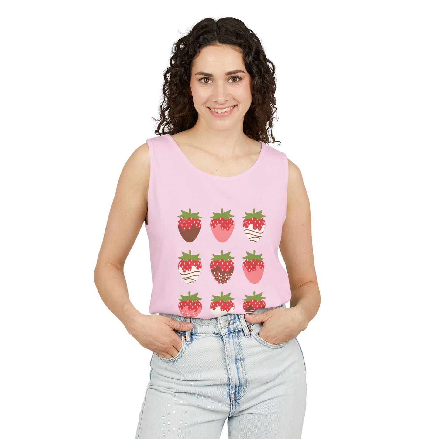 Cute Chocolate Strawberries | Tank Top