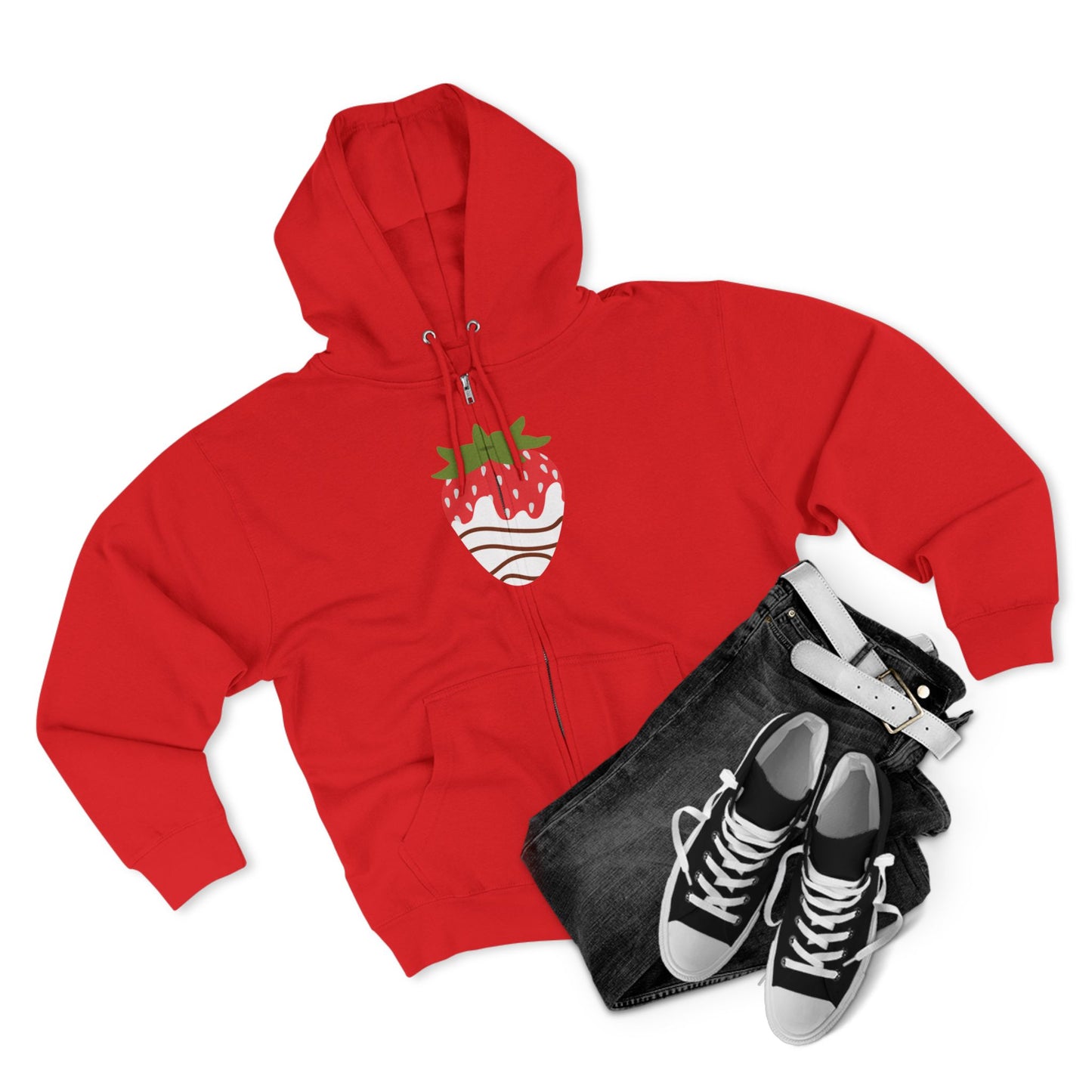 Chocolate Covered Strawberry | Unisex Zip Hoodie